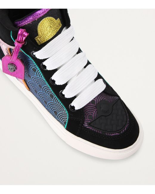 Kurt Geiger Blue Southbank Tag High-Top Sneakers