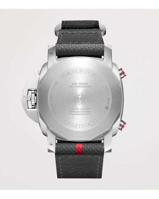 Panerai Gray Stainless Steel Luminor Luna Rossa Watch for men