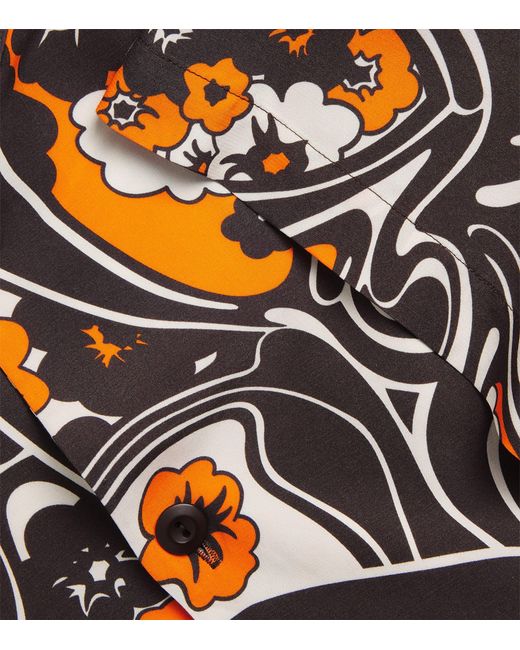 Sandro Black Short-Sleeve Floral Shirt for men