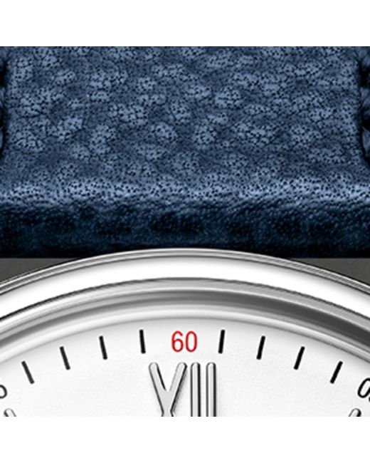 Iwc Blue Stainless Steel Portofino Perpetual Calendar Watch 40mm for men