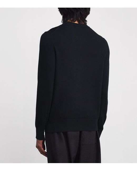 Sandro Blue Wool Crew-Neck Sweatshirt for men