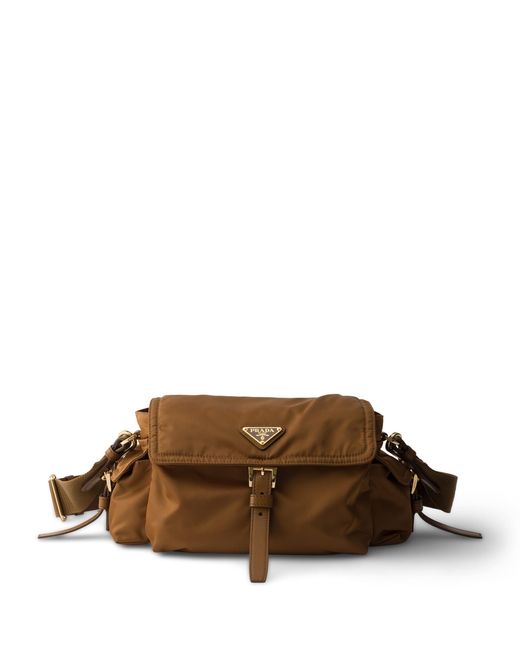 Prada Brown Medium Re-Nylon Explore Shoulder Bag
