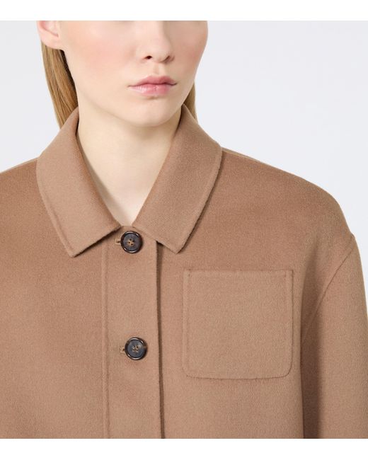 Max Mara Brown Virgin Wool Cropped Jacket