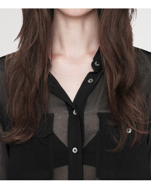 AllSaints Black Maven Shirt