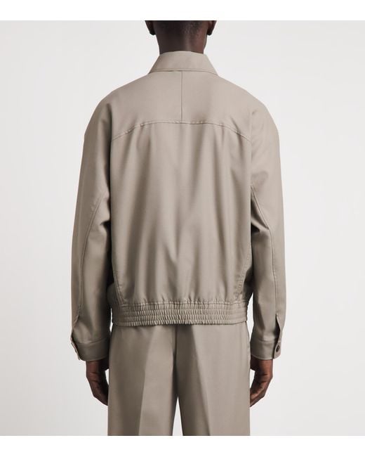 Emporio Armani Gray Twill Jacket for men