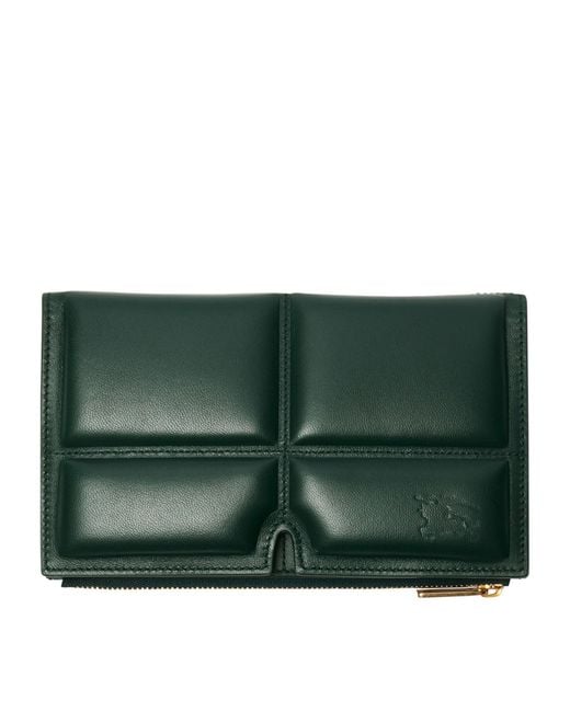 Burberry Green Large Leather Snip Wallet