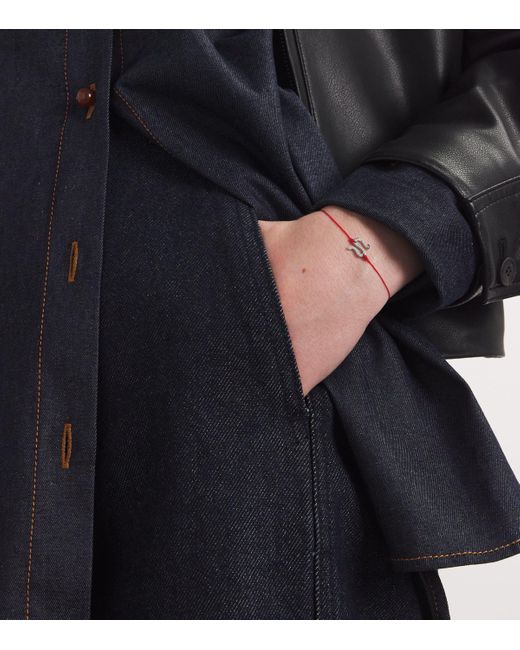 RedLine Red And Diamond Snake String Bracelet