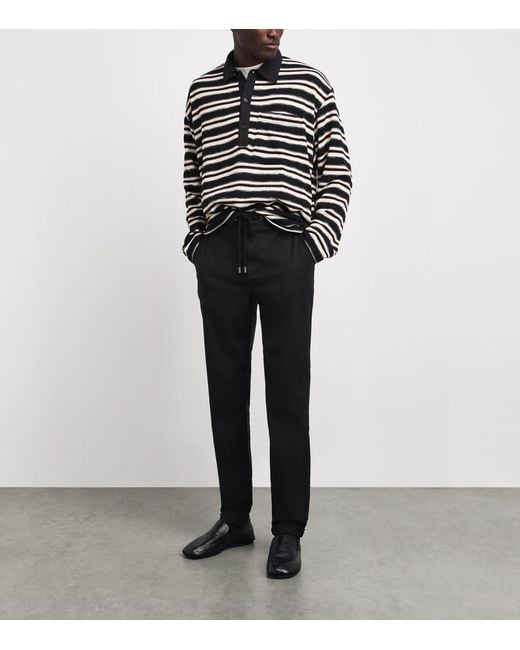 PAIGE Black Drawstring Fraser Chinos for men