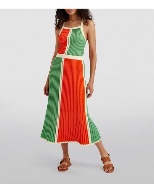 Chinti & Parker Green Organic Cotton Riviera Skirt