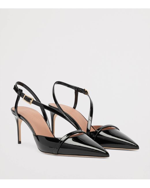 Malone Souliers Black Patent Leather Valeria Slingback Pumps 70