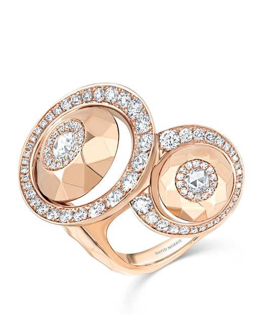 David Morris Metallic Rose And Diamond Rose Cut Forever Ring