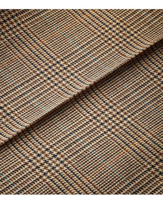 Saint Laurent Gray Wool Check Flared Trousers