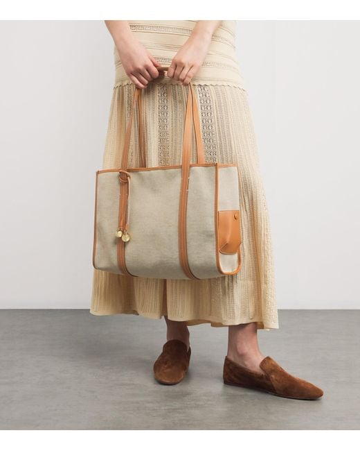 Sandro Natural Cotton Canvas Tote Bag