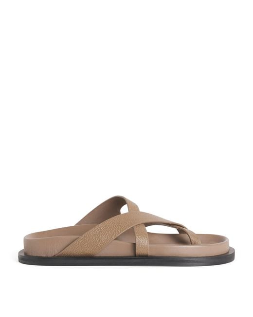 A.Emery Brown Leather Claude Sandals