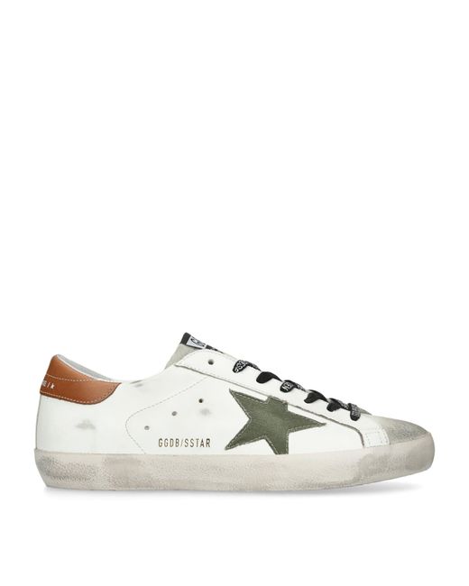 Golden Goose Deluxe Brand White Leather Super-Star Sneakers for men