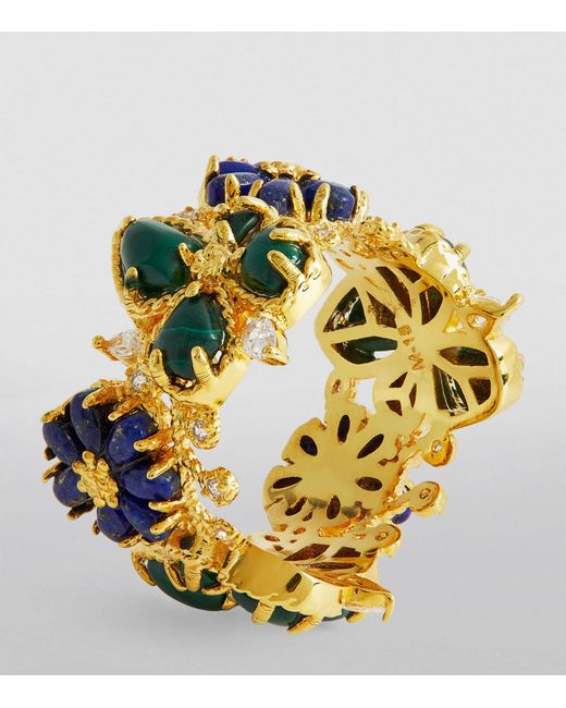 Zimmermann Yellow Gold-plated Brass And Mixed Stone Bloom Ring