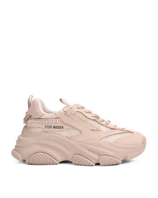 Steve Madden Pink Suede-Blend Possession-R Sneakers