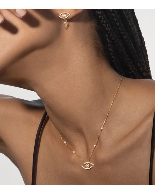 Messika Natural Lucky Eye And Diamond Pavé Necklace