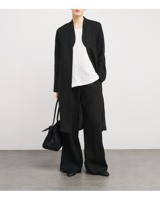 Eskandar Black Linen Bakhtiari Coat
