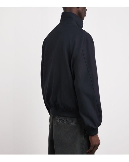 FRAME Blue Wool Zip-Up Jacket for men