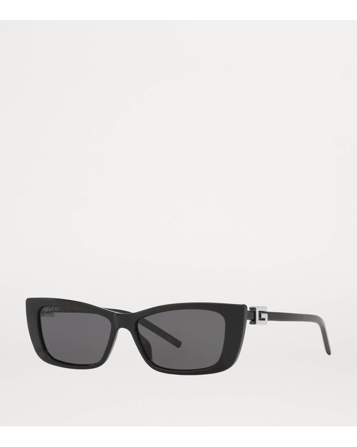 Gucci Gray Slim Cat-Eye Sunglasses