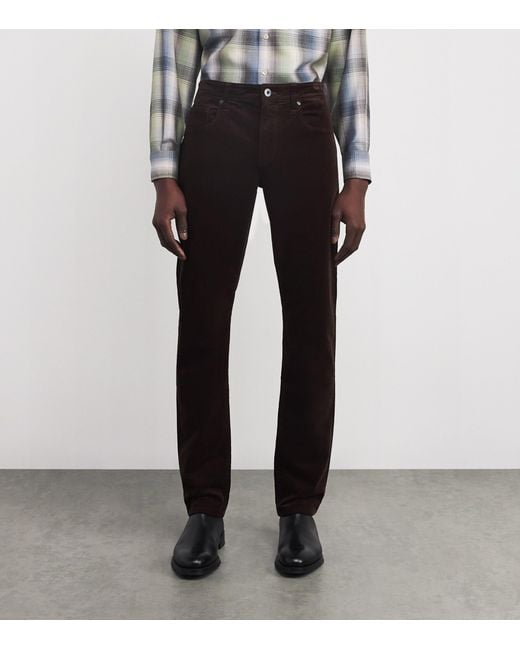 PAIGE Black Corduroy Federal Slim-Straight Jeans for men