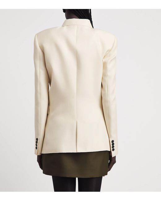 Khaite Natural Wool-Silk Rolo Blazer