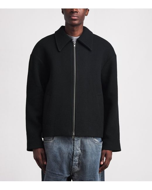 Won Hundred Black Wool-Blend Sebastian Jacket for men