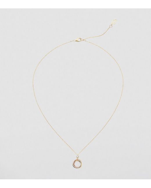 Cartier Metallic Rose And Diamond Trinity Necklace