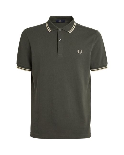 Fred Perry Green Twin-tipped M3600 Polo Shirt for men