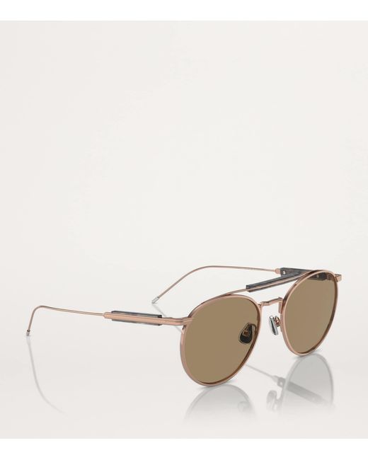 Brunello Cucinelli Brown Titanium Bc2004St Sunglasses
