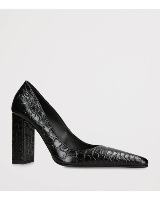 Alaïa Black Leather Point-Toe Pumps 90