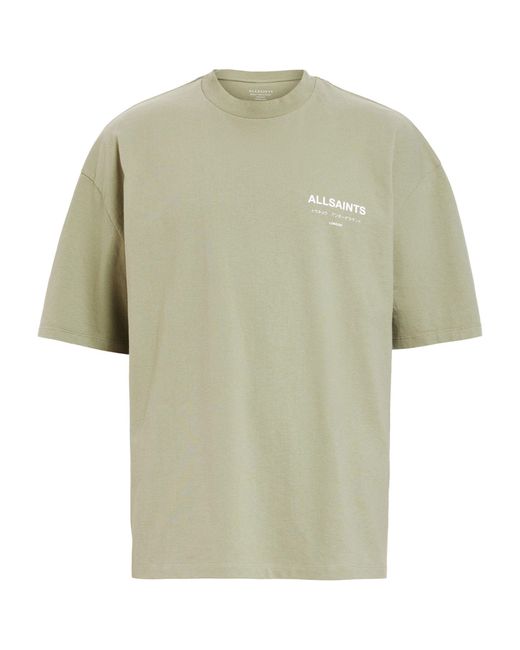 AllSaints Green Organic Cotton Underground T-shirt for men