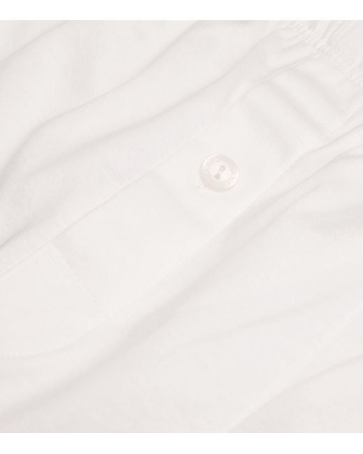 Hanro White Cotton Boxer Shorts for men