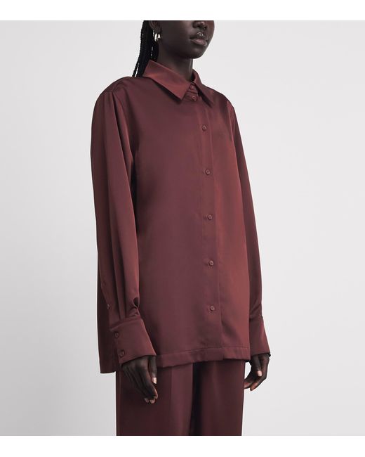Camilla & Marc Purple Satin Ground Shirt
