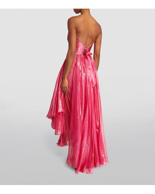 Maria Lucia Hohan Pink Silk Strapless Jolie Gown
