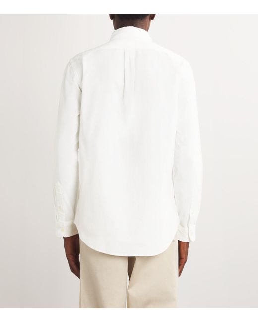 Polo Ralph Lauren Corduroy Polo Pony Shirt in White for Men | Lyst