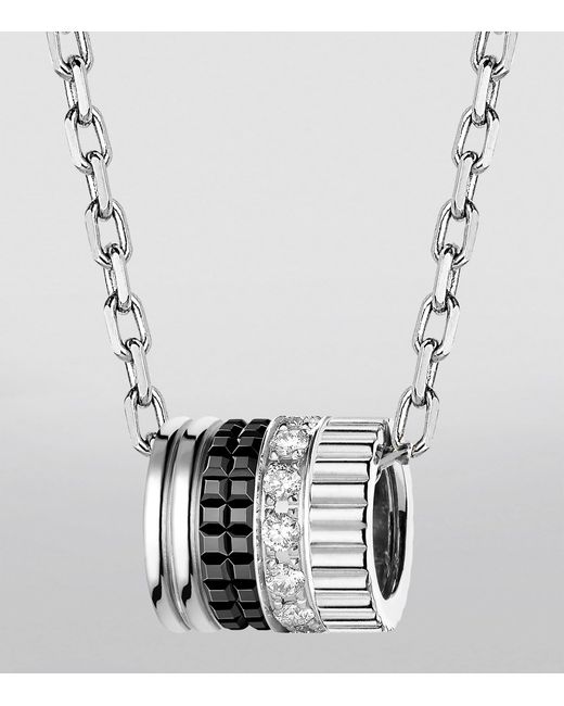 Boucheron Metallic And Diamond Quatre Edition Pendant Necklace
