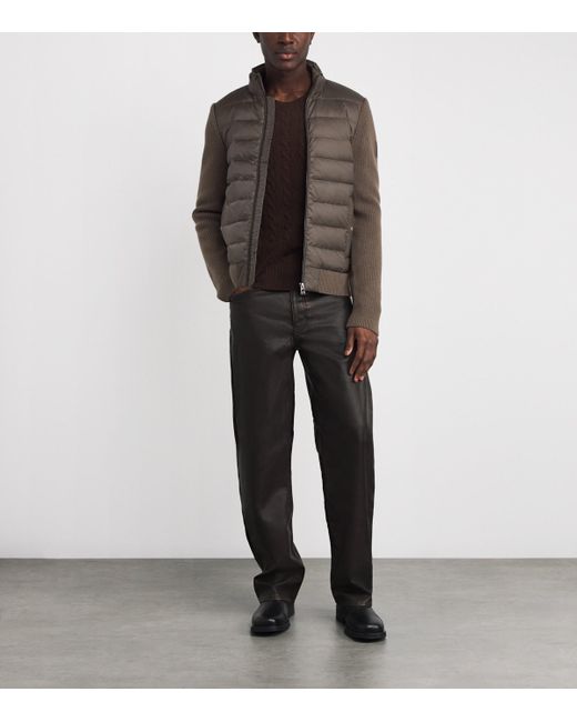 Belstaff Brown Merino Wool Circuiteer Hybrid Jacket for men