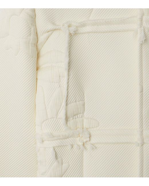 Burberry White Daisy-detail Tailored Jacket