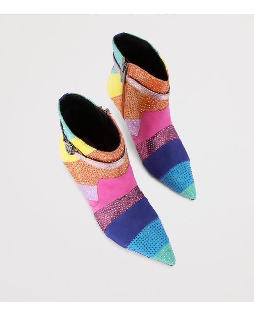 Kurt Geiger Blue Kensington Flexi Ankle Boots