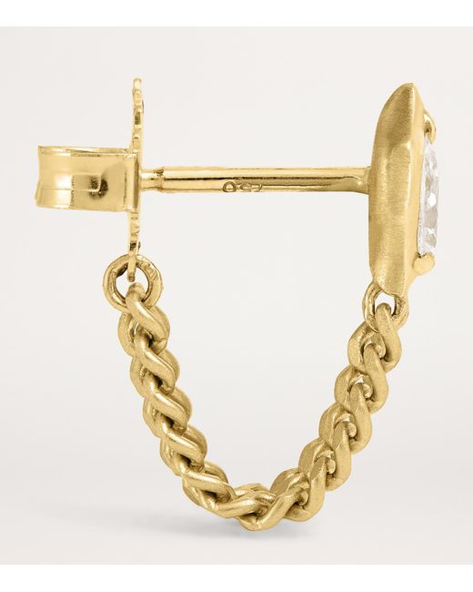 Jade Trau Metallic And Diamond Envoy Chain Loop Earrings