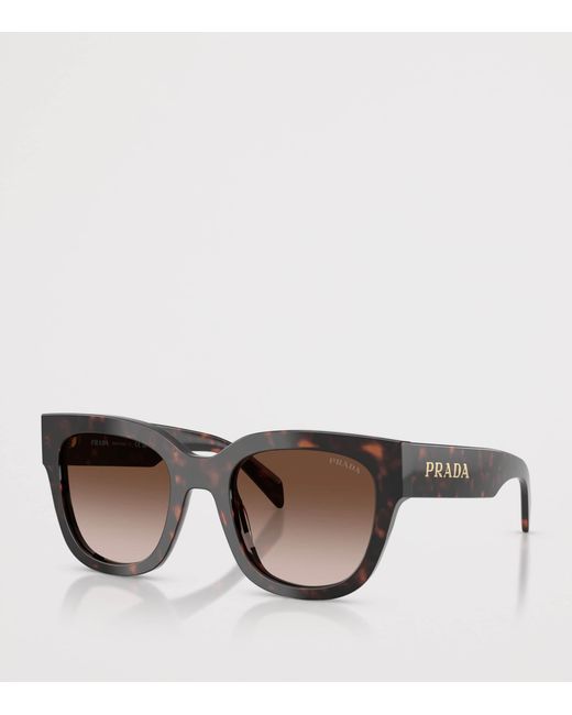 Prada Brown Acetate Square Sunglasses