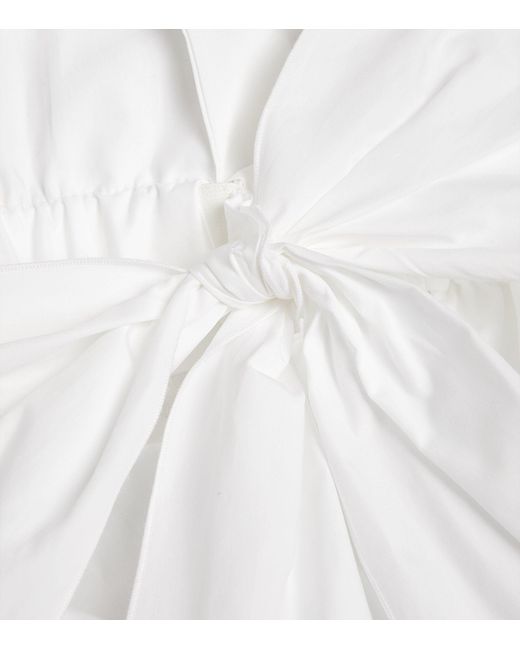 Patou White Cotton Off-the-shoulder Blouse