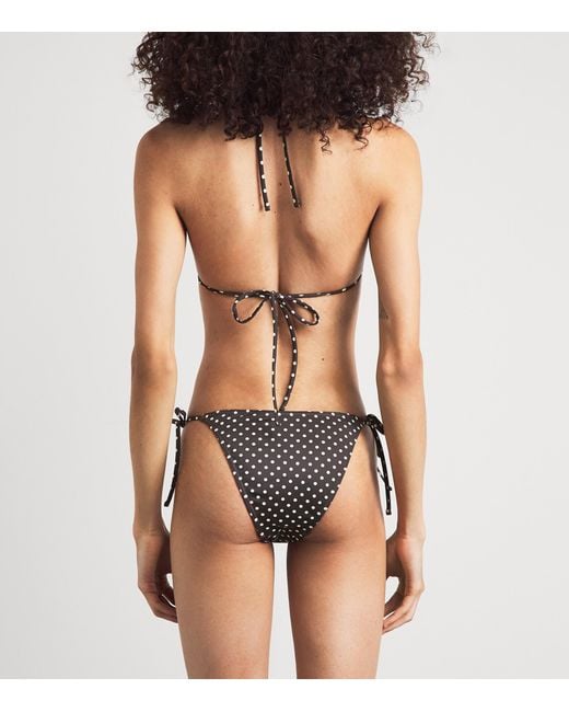 Matteau Brown The String Polka Dot Bikini Bottoms