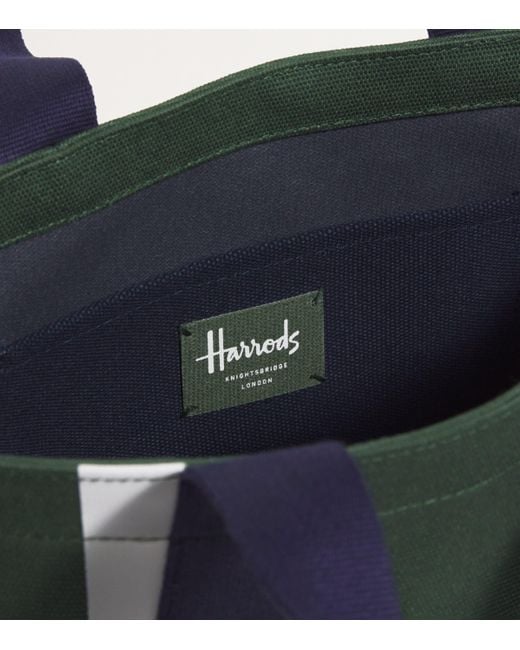 Harrods Green Mini Cotton Logo Tote Bag