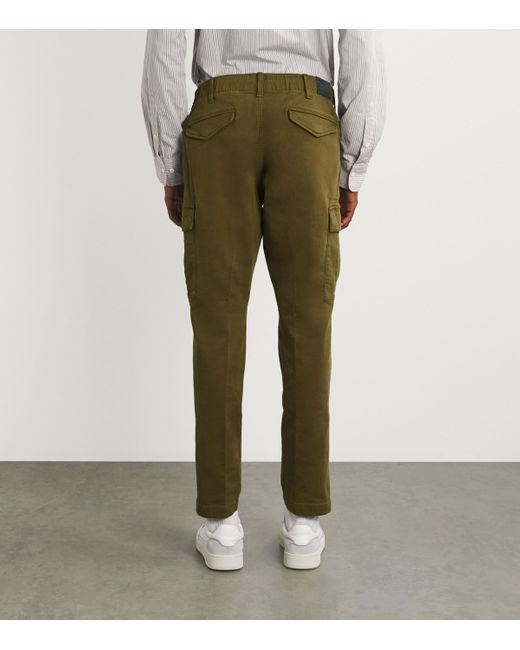 Polo Ralph Lauren Green Stretch-Cotton Slim Cargo Trousers for men