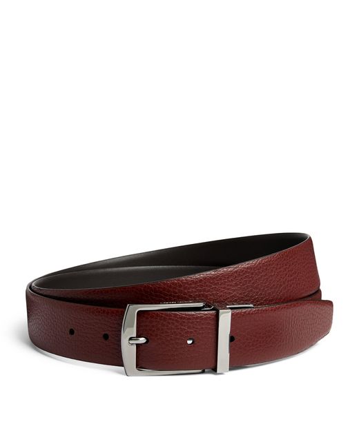 Giorgio Armani Brown Leather Reversible Belt for men