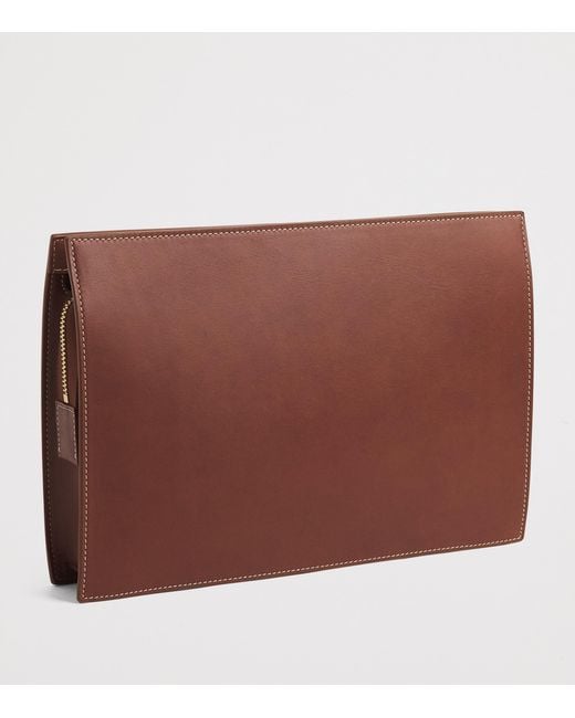 Eleventy Brown Hand-Held Pouch for men
