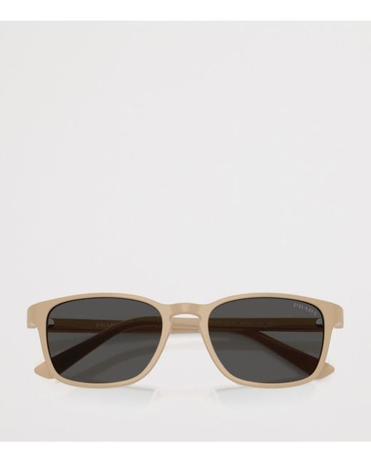 Prada Gray Acetate Pillow Sunglasses for men